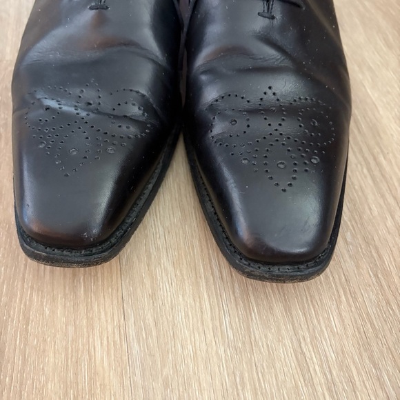 Paraboot Men’s Black Leather Oxford Dress Shoes – Made in France – Size 10 - Picture 3 of 6